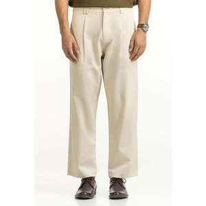 Pantalones de Rayón/Nailon Plisados Casuales de Invierno para Hombre, Corte Recto, Color Gris Niebla, MN-TRC-WS25-001 B Fitness Wear - Product Image 1