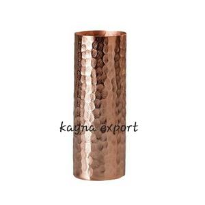 Venta al por mayor florero de metal textura de metal diseño chapado en oro mesa auxiliar decoración florero de metal - Product Image 2