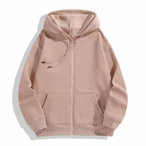 Sudadera con capucha y cremallera bordada de alta calidad, ropa de calle bordada personalizada - Product Image 2