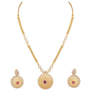 Conjunto de collares de piedra AD, joyería de Formación de Piedra AD, conjunto de joyas de oro, joyería tradicional, joyería llena de oro Oro Joyeria - Product Image 3