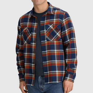 Chemise en flanelle vintage 100% coton pour homme, col rabattu, anti-rétrécissement, manches longues, grande taille, écologique, respirante - Product Image 5