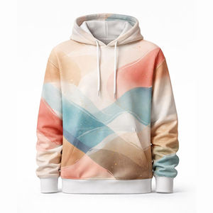 Sweat-shirt tie-dye artistique conçu avec des nuances audacieuses et mélangées, offrant une sensation de molleton doux, style urbain moderne, vêtement confortable - Product Image 1