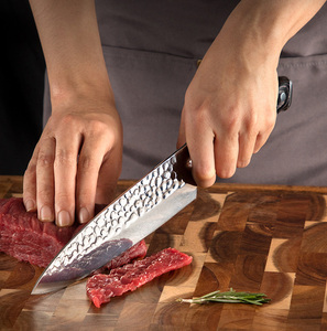 มีดเชฟสแตนเลสพร้อมด้ามจับ pakkawood สำหรับมีดเชฟในครัวที่บ้าน - Product Image 5