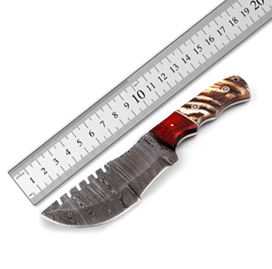 Couteau de chasse Bowie Tracker en acier Damas fait main, lame à pointe tombante, qualité supérieure, support OEM/ODM personnalisé en gros - Product Image 6