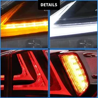 Phares et feux arrière pour Lexus IS250 IS350 IS220d 2006-2012, ISF 2008-2014 Phares ambrés + Ensemble de feux arrière rouges