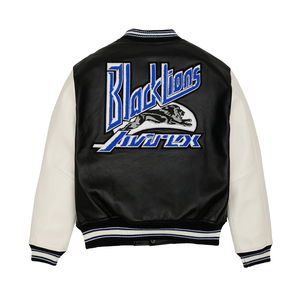 Vestes universitaires personnalisées pour hommes, fabricant OEM, manches en cuir PU et laine, vêtements d'extérieur de style sportif pour l'école et l'université - Product Image 2