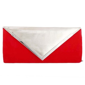Bolso de mano de terciopelo para mujer (328) - Rojo - Product Image 2
