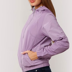 Vente chaude coupe-vent zippé léger respirant tissu de haute qualité à la mode hiver teint femmes coupe-vent veste - Product Image 4