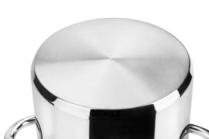 Olla para sopa y caldo de acero inoxidable de 20 cm de diámetro y 17cm de altura con base de inducción completa Escala de medición interna de capacidad de 5,34 L - Product Image 2