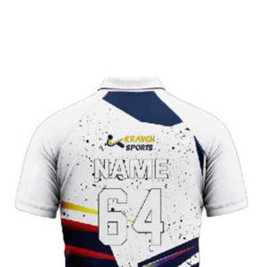 เสื้อคริกเก็ตพิมพ์ลายแบบซับลิเมชั่น น้ำหนักเบา สวมใส่สบาย บริการ OEM เสื้อคริกเก็ตพิมพ์ลายแบบซับลิเมชั่น - Product Image 5