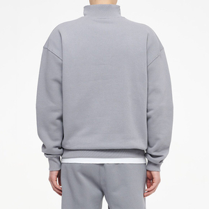 New High Quality Custom 2025 Logo Winter Plain Fleece 1/4 <b>Zip</b> Collar <b>Quarter</b> <b>Zip</b> Pullover <b>White</b> Golf Sweater Men Sweatshirt - Product Image 4