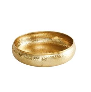 Tazón de popurrí tradicional martillado redondo Austin de arte único hecho a mano metálico (dorado) - Product Image 1