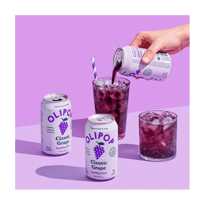 Boisson gazeuse classique OliPop au raisin, faible en sucre, idéale pour les fêtes et les réunions. - Product Image 3