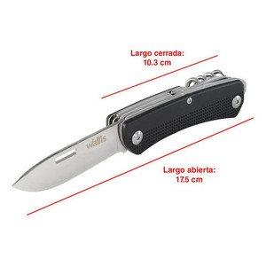 Multiutensile Wallis a 9 Funzioni con Impugnatura in ABS Nero - Product Image 3