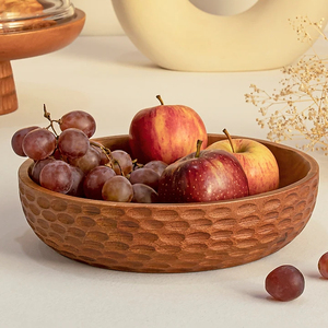 Factory Supplier Gold & Brown Wooden <b>Bowls</b> <b>Serving</b> <b>Bowl</b> with Lid Print <b>Christmas</b> Space - Product Image 1