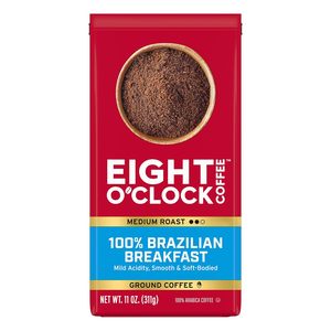 Café Molido para Desayuno Eight O'Clock Coffee, 100% Brasileño, Tueste Medio, 11 Onzas - Product Image 4