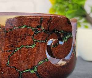 Yarn Bowl Wooden Lichtenberg Figure Resin Wooden Large Bowl for knitting Best <b>Gift</b> for <b>Mother</b> <b>Birthday</b> Christmas - Product Image 6