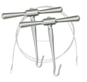 Ensemble de scies Gigli, instruments orthopédiques manuels, à un fil et deux poignées, en acier inoxydable, pour la chirurgie osseuse, usage vétérinaire et humain, Classe I - Product Image 2