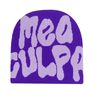 Bonnets en laine 100% pure pour femmes, tricotés, automne-hiver, chauds, doux, à plis, style coréen, bonnets amples pour gorros - Product Image 4