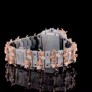 2025 Meilleure vente Moissanite diamant Iced Out montres en Inde fabricant grossiste exportateur bon prix montre en acier inoxydable - Product Image 4