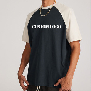 2025 Heavyweight Raglan manga larga Vintage 100% algodón Streetwear camiseta para hombres ajuste suelto - Product Image 5