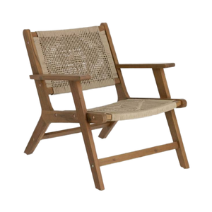 Customizable Modern Wood <b>Lounge</b> <b>Chair</b> for Dining Color Rope Woven New Style Leisure for Home Hotel/Apartment Use for Living Room - Product Image 1