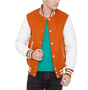 OEM Custom Design Cotton Fleece Mens Varsity Jacket University Baseball Varsity CollegeBaseballjacket for men - Product Image 2