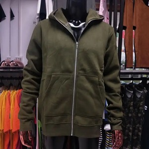 Sudadera con capucha con cremallera de cara completa para hombre lisa de alta calidad personalizada 300 GSM Fleece en blanco Casual sudadera con cremallera para hombre en Stock - Product Image 2