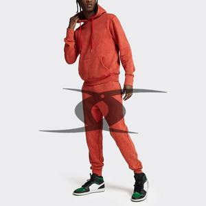 Chándales completos con estampado DTG de lavado ácido para hombre, sudaderas con capucha y pantalones de chándal de lana con cremallera gruesa, conjuntos de algodón de invierno - Product Image 6