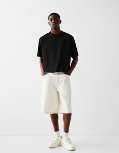 Custom <b>Mens</b> Cotton Oversize Boxy <b>Cropped</b> Heavyweight Print Street Style Plus Size Breathable Front Logo Position T-shirt <b>for</b> <b>men</b> - Product Image 2