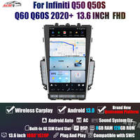 Mark 7 AuCAR 13.6 "Android 13 Tesla écran autoradio vidéo pour Infiniti Q50 Q50S Q60 Q60S 2014-2022 lecteur stéréo de Navigation GPS