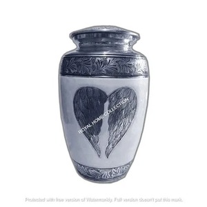 Conception d'ailes d'aigle avec ombre de couleur de remorquage urnes de crémation en métal pour les cendres humaines urnes adultes en aluminium avec gravure finie - Product Image 4