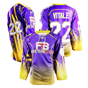 Maillots de hockey sur glace respirants pour hommes personnalisés en gros avec logo personnalisé cousu Leocor Sports quantité minimale de commande de marque personnalisés 10 pièces - Product Image 1