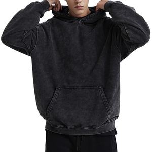 เสื้อมีฮู้ดสไตล์วินเทจสำหรับผู้ชายเสื้อแนวสตรีทเสื้อสไตล์เมืองระบายอากาศได้ดีปักลาย - Product Image 2