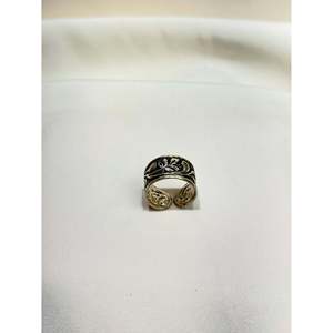 Anillo de Plata 925 con Diseño Floral Noor Chitai, Estilo Bohemio Religioso, Incrustaciones de Acero Inoxidable, para Cristianos, como Regalo - Product Image 1