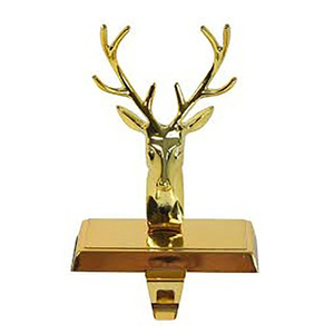 Modern Reindeer Stocking Holder Most Trending Single Hook Stairs <b>Tabletop</b> Elegant Christmas Stocking Holder - Product Image 1