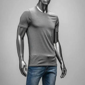Camiseta de Manga Corta para Hombre, Corte Regular, Color Sólido, 100% Algodón, Estilo Urbano, Transpirable - Product Image 4