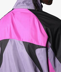 Coupe-vent personnalisé veste coupe-vent pour hommes élégant léger hiver veste de piste support coupe-vent contraste couleur bloc conception - Product Image 4