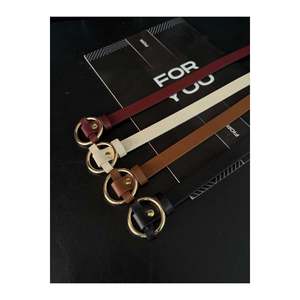 4-Piece Women's <b>Belt</b> Set: <b>Trouser</b> <b>Belt</b>, Jacket <b>Belt</b>, Dress <b>Belt</b>, Shirt <b>Belt</b> - Black-Tan-Beige-Burgundy - Product Image 2