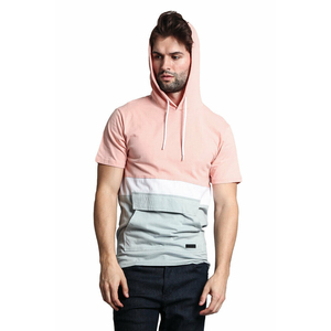 Stylish Men's 100% Cotton <b>Short</b> <b>Sleeve</b> Hoodie Lightweight Trendy for Casual Wear Winter Sports Training Half <b>Sleeve</b> <b>Hoodies</b> - Product Image 1