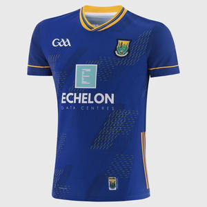 GAA High Performance 100% Polyester Soccer Jersey Solid Design Short Sleeve Players' Set Front OEM Service Disponible - Product Image 1