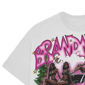 Moda transpirable verano liso en blanco Jogger corto impreso camiseta de gran tamaño Fitness hombres pantalones cortos personalizados conjuntos de 2 piezas - Product Image 4