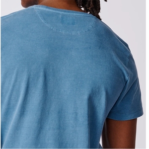 เสื้อแนวสตรีทผ้าคอตตอน100% เข้ารูปคอกลมสำหรับผู้ชายเสื้อแนวสตรีทผ้าคอตตอนโอเวอร์ไซส์ทรงหลวมเปิดไหล่เสื้อไม่มีลายออกแบบโลโก้ได้ตามต้องการ - Product Image 4