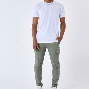 Pantalones Cargo Formales de Lana Transpirable para Hombre, Corte Recto, Cintura Media, Multibolsillos, Cierre con Cordón, Diseño Nuevo de Pakistán, Verano 2025 - Product Image 3