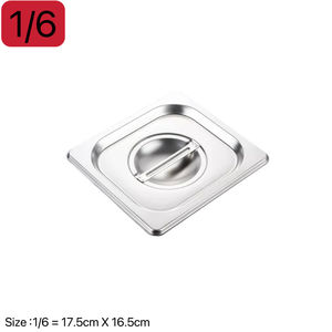 ชุดกระทะสแตนเลสพร้อมฝาปิดสำหรับเก็บอาหารบุฟเฟ่ต์ขนาด1/6ฝาภาชนะจานที่เสิร์ฟเท่านั้น | binlu - Product Image 2