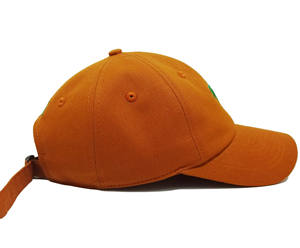 High Quality Orange Cotton Canvas Baseball Hats <b>Men</b> 6 Panels Unstructured Sport <b>Cap</b> <b>Flat</b> Custom Embroidery Logo Business Palm - Product Image 5