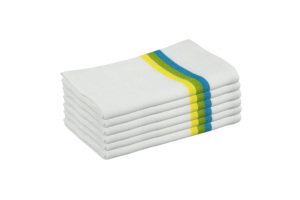 Toalla de hueso de arenque de algodón 100% para el hogar, playa, Cocina, Restaurante infantil, microfibra de lino sostenible tejida de Color Turquesa - Product Image 3