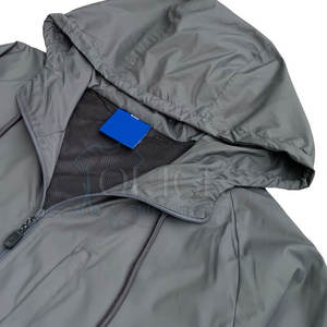 Conjunto de Chaqueta Cortavientos de Nailon para Hombre, Ligero, de Alta Calidad, con Patrón Sólido, para Exteriores, Talla Grande, con Capucha, Transpirable, para Invierno - Product Image 2