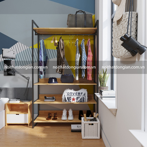 SFKQA002-4 Tng K Treo Qun o 1 Organizador de Ropa Tipo Perchero Vertical 120cmx50cmx200cm Material Metálico para Armario - Product Image 3