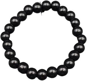 La mejor calidad con la mejor tarifa en Soha Agate 100% Piedra de shungita natural Pulseras de cuentas redondas de 8 mm para regalo y artesanía a la venta - Product Image 4